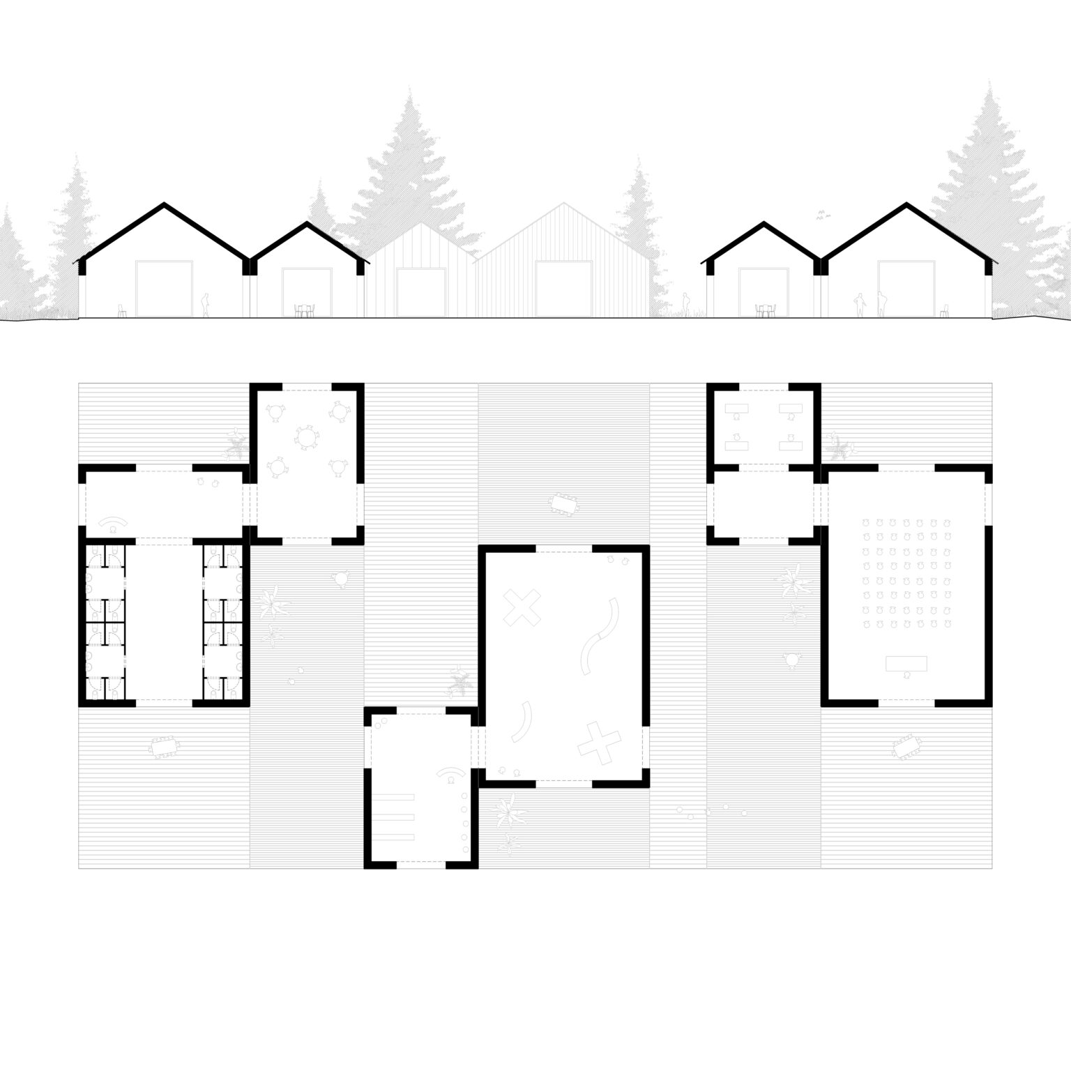 Plan et coupe - Temps 2